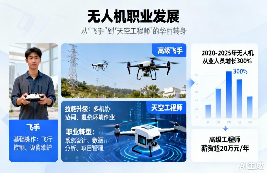 无人机职业发展|从“飞手”到“天空工程师”的华丽转身