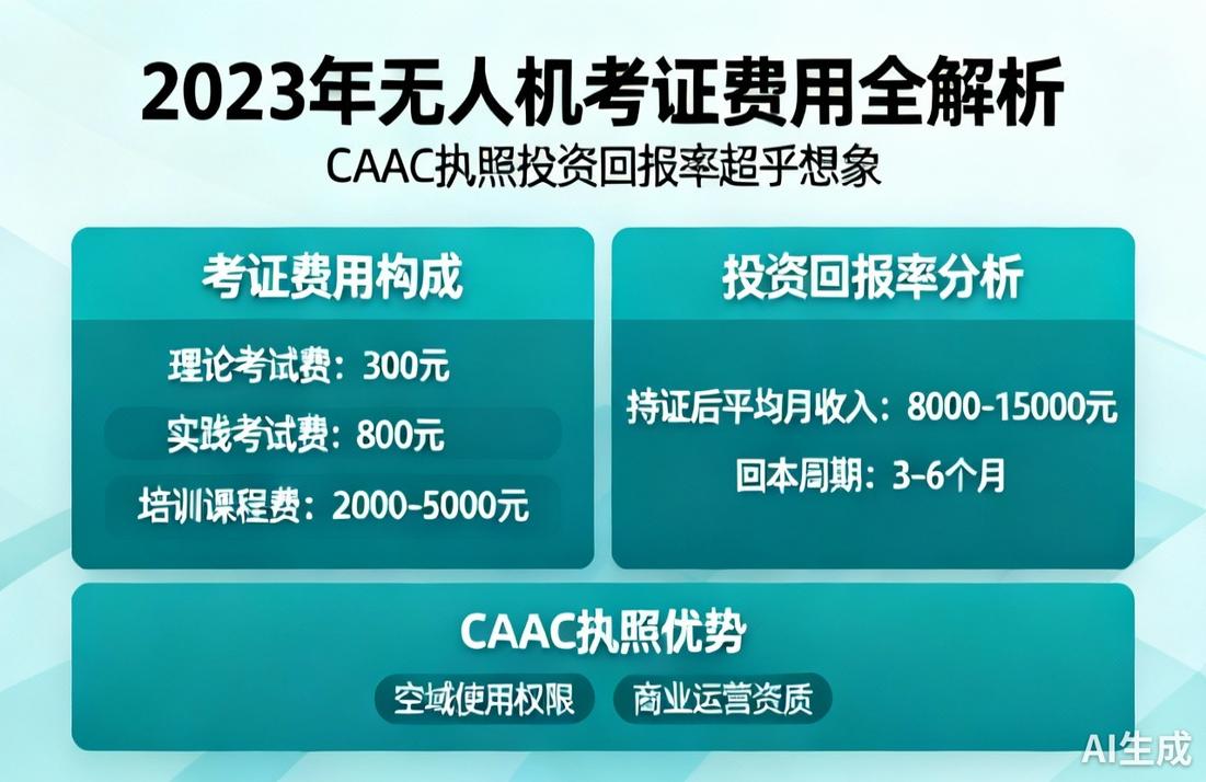 2023无人机考证费用及CAAC执照回报分析