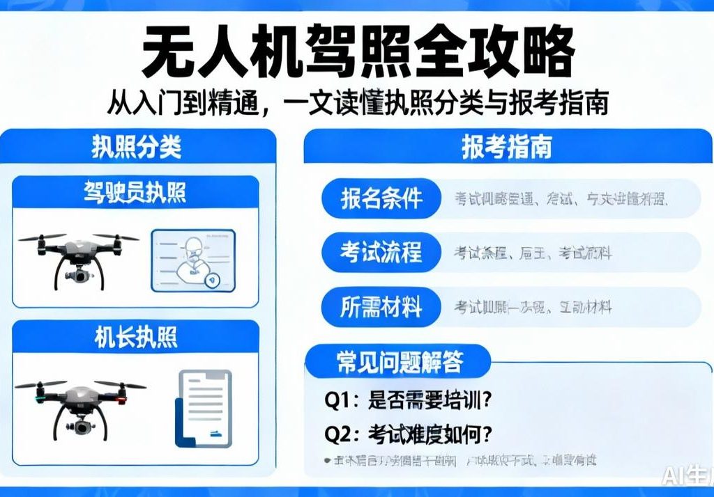 无人机驾照报考指南|执照分类与考试流程全解析