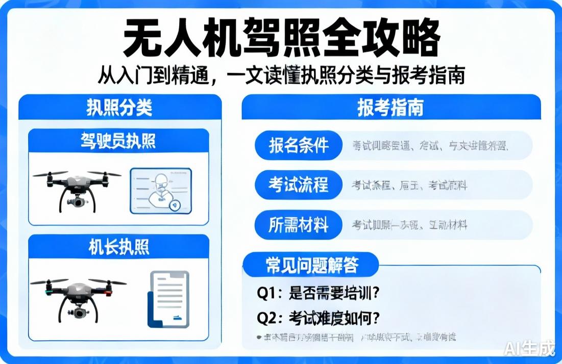 无人机驾照报考指南|执照分类与考试流程全解析