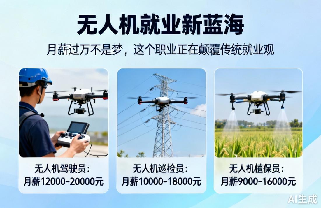 无人机就业新蓝海，月薪过万不是梦