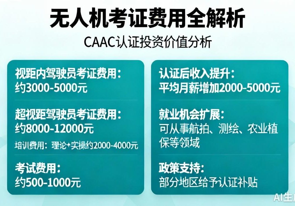 无人机考证费用全解析|CAAC认证到底值不值得投资？