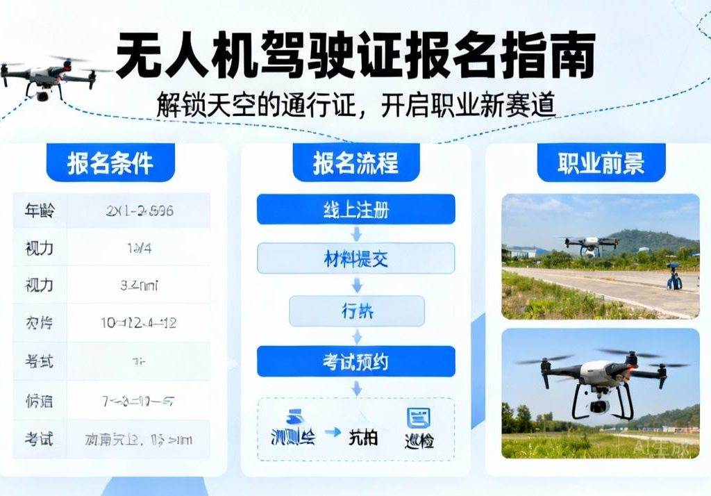 无人机驾驶证报名指南|开启职业新赛道