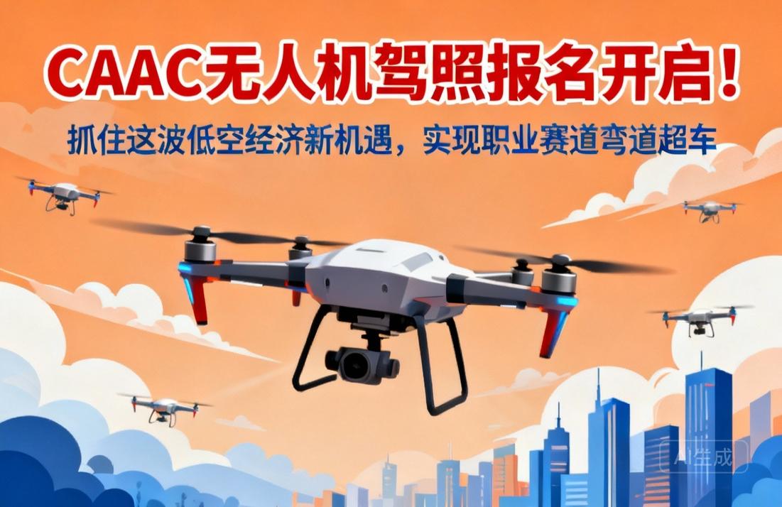 CAAC无人机驾照报名开启，抓住低空经济新机遇