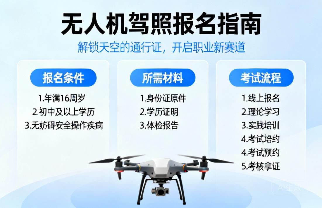 无人机驾照报名指南|解锁天空的通行证，开启职业新赛道