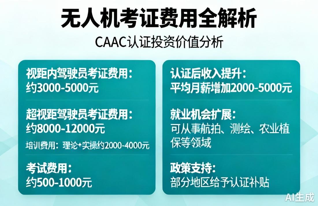 无人机考证费用全解析|CAAC认证到底值不值得投资？