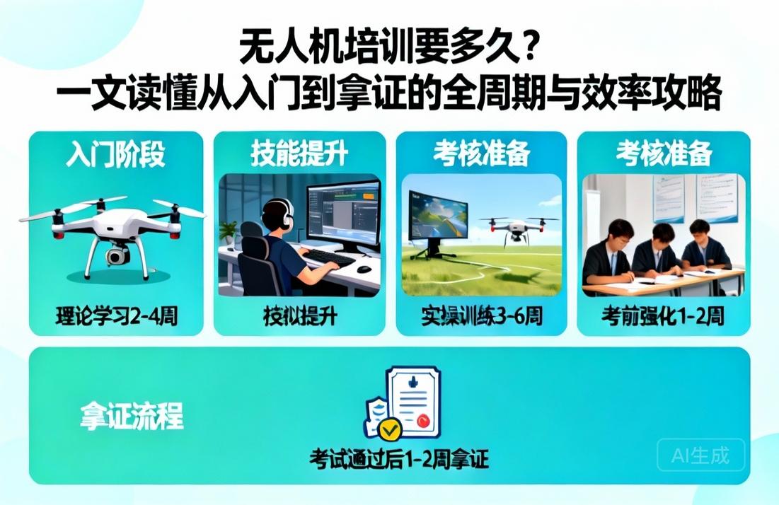 无人机培训要多久？一文读懂从入门到拿证的全周期与效率攻略