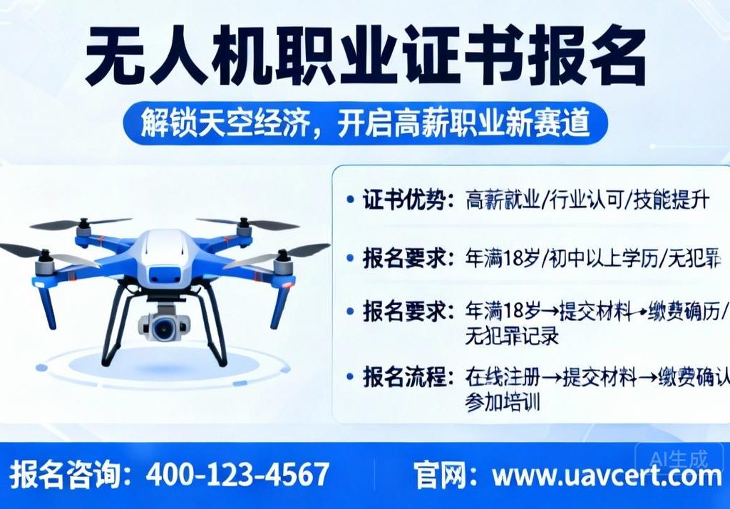 无人机职业证书报名|解锁天空经济，开启高薪职业新赛道