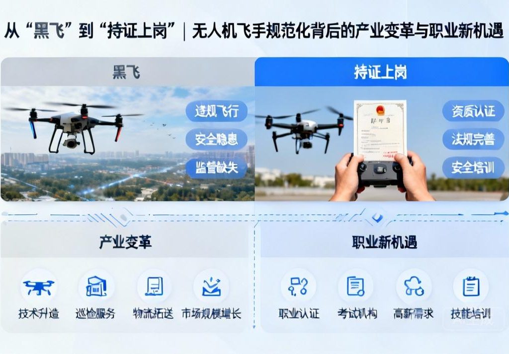 从“黑飞”到“持证上岗”|无人机飞手规范化背后的产业变革与职业新机遇