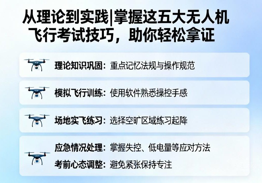 从理论到实践|掌握这五大无人机飞行考试技巧，助你轻松拿证