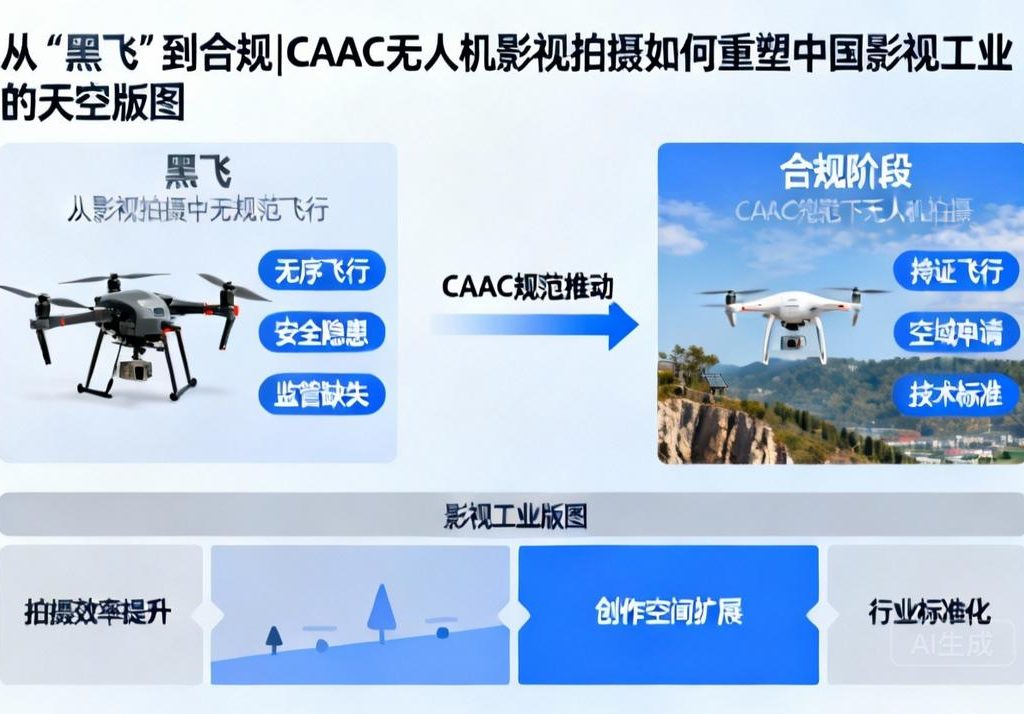 从“黑飞”到合规|CAAC无人机影视拍摄如何重塑中国影视工业的天空版图