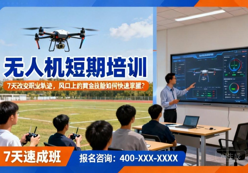 无人机短期培训|7天改变职业轨迹，风口上的黄金技能如何快速掌握？