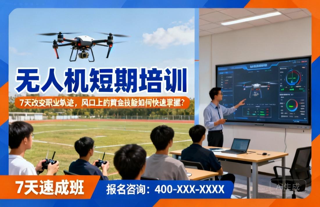 无人机短期培训|7天改变职业轨迹，风口上的黄金技能如何快速掌握？