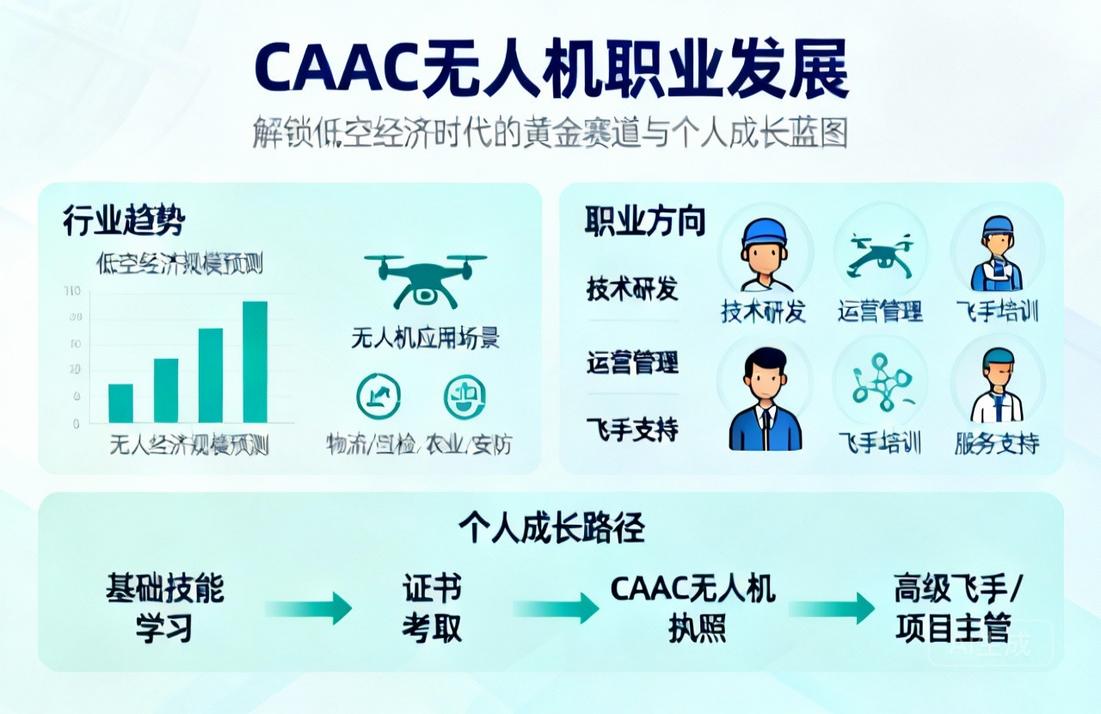 CAAC无人机职业发展|解锁低空经济时代的黄金赛道与个人成长蓝图