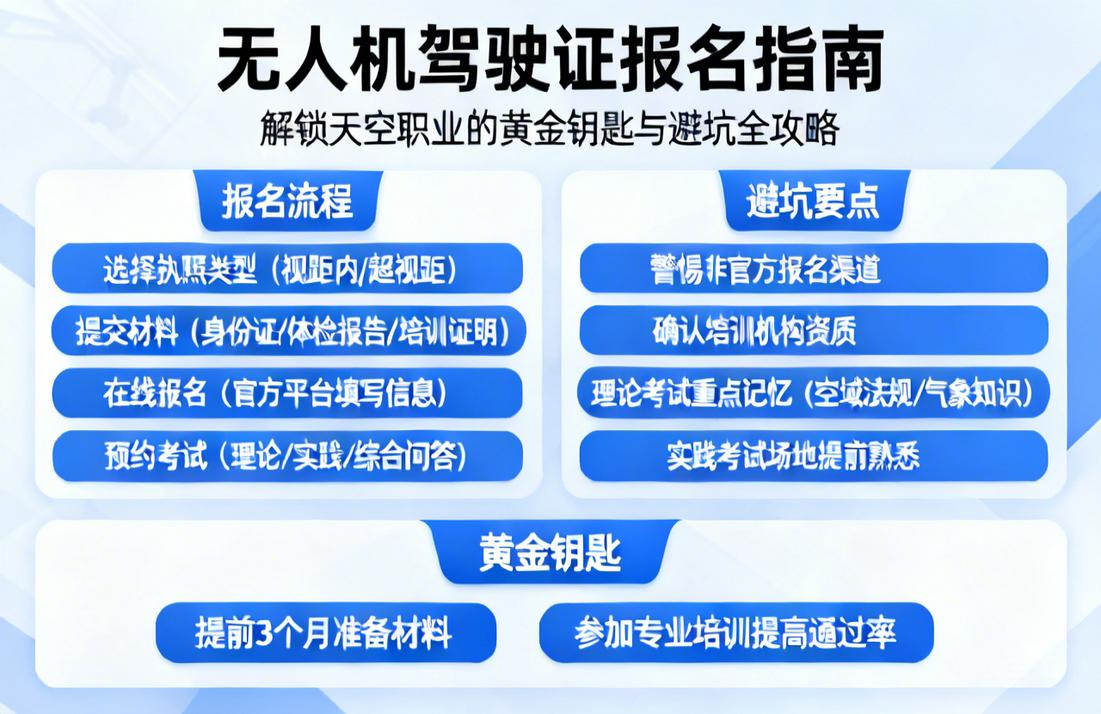 无人机驾驶证报名指南|解锁天空职业的黄金钥匙与避坑全攻略