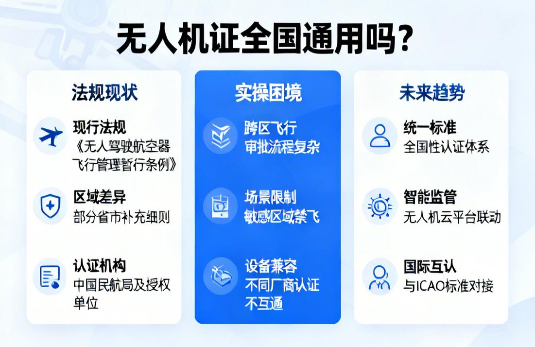 无人机证全国通用吗？深度解析法规现状、实操困境与未来趋势