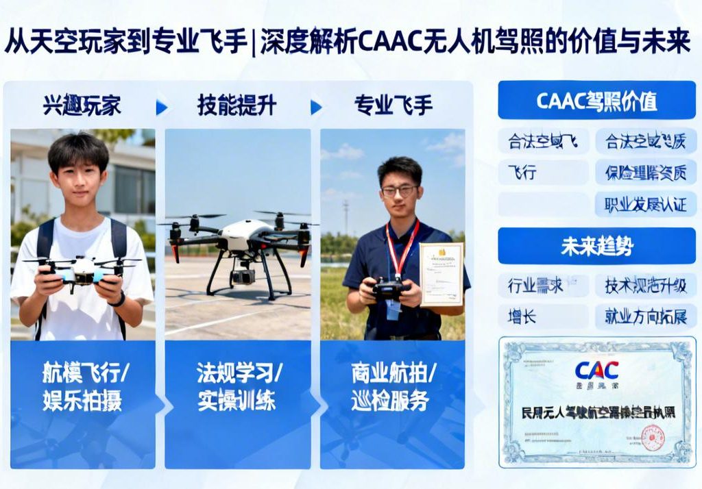 从天空玩家到专业飞手|深度解析CAAC无人机驾照的价值与未来