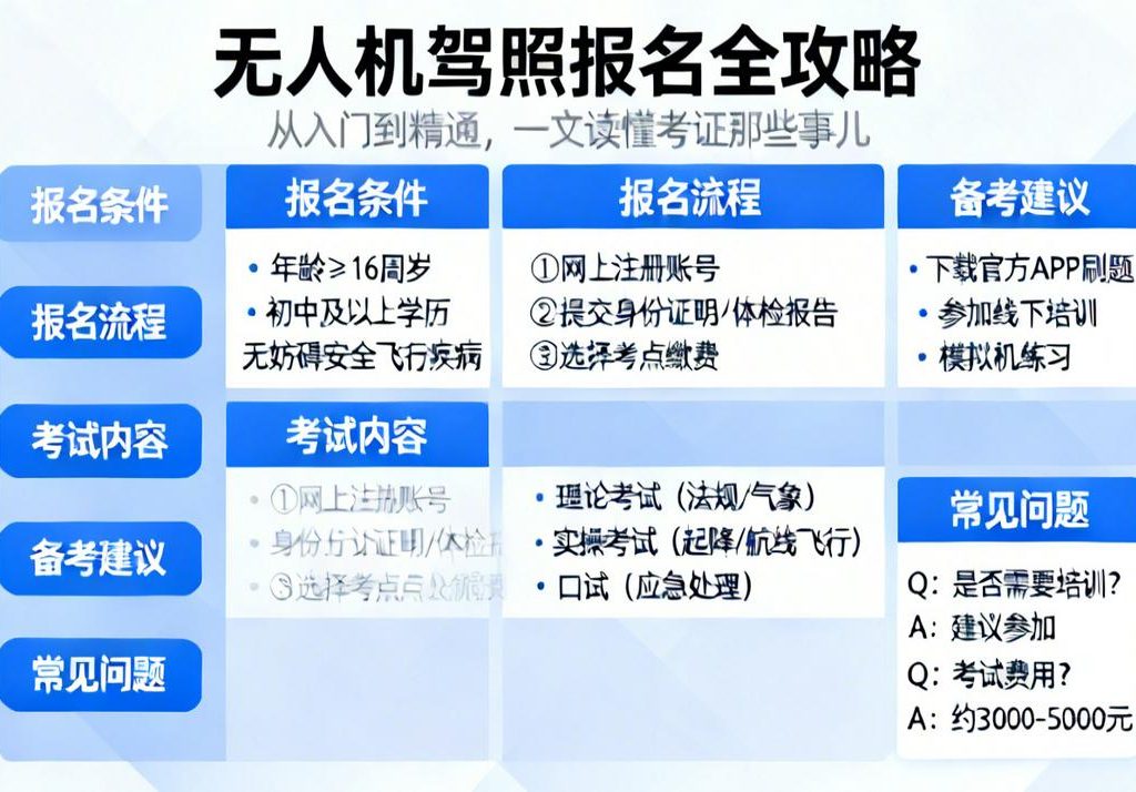 无人机驾照报名全攻略|从入门到精通，一文读懂考证那些事儿