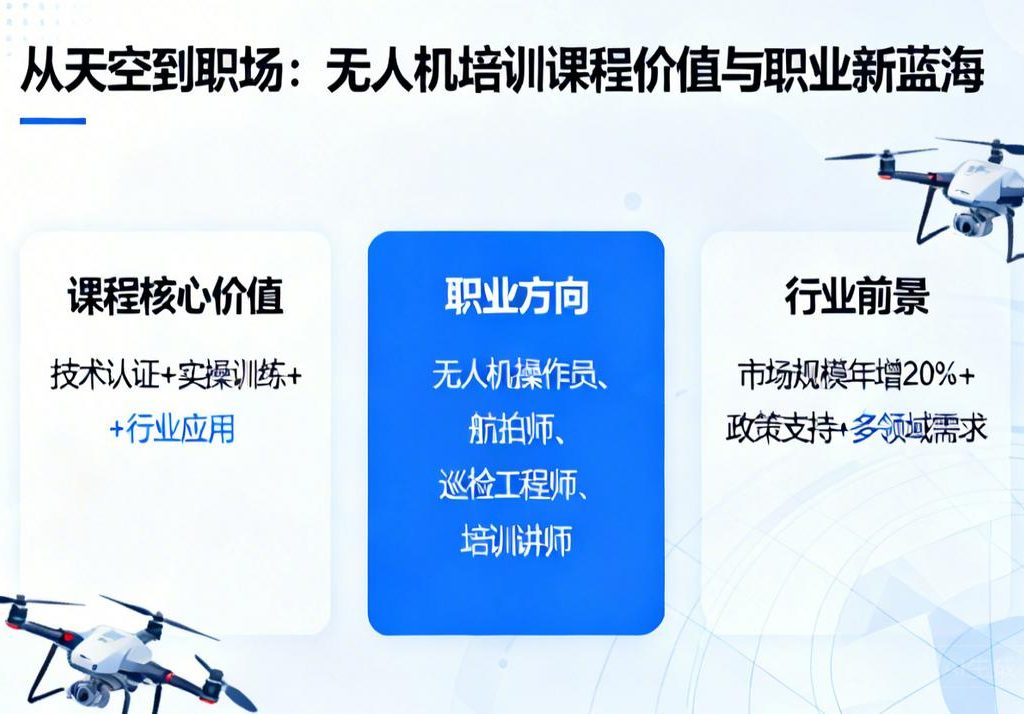 从天空到职场|解锁无人机培训课程背后的价值密码与职业新蓝海