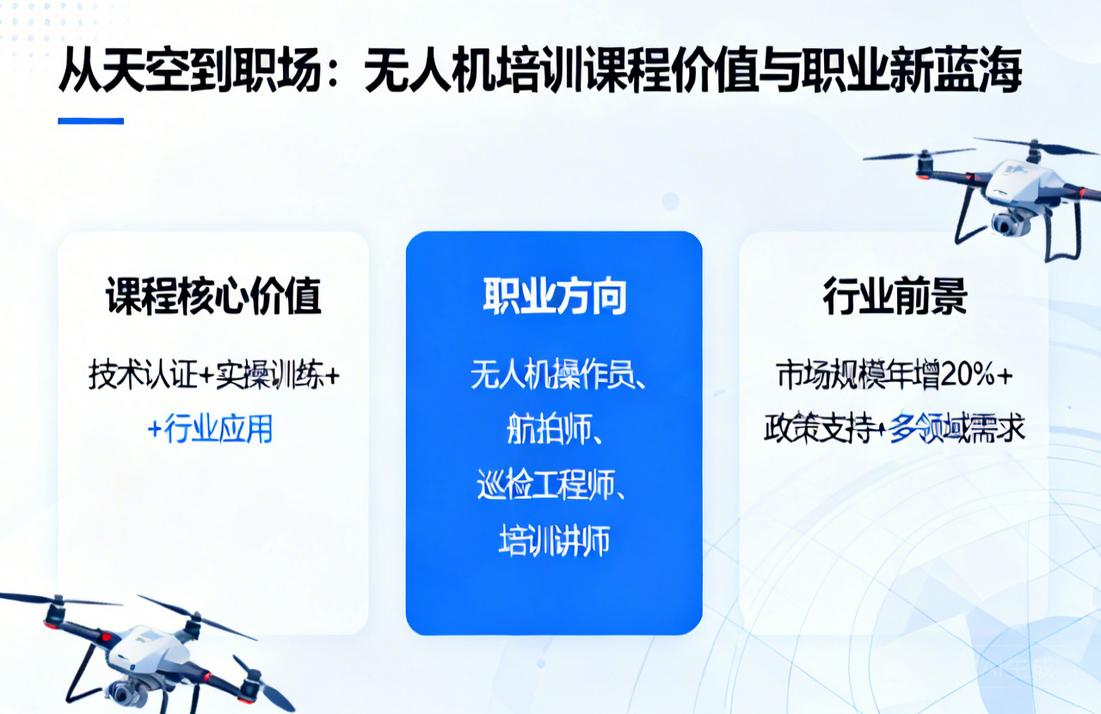 从天空到职场|解锁无人机培训课程背后的价值密码与职业新蓝海