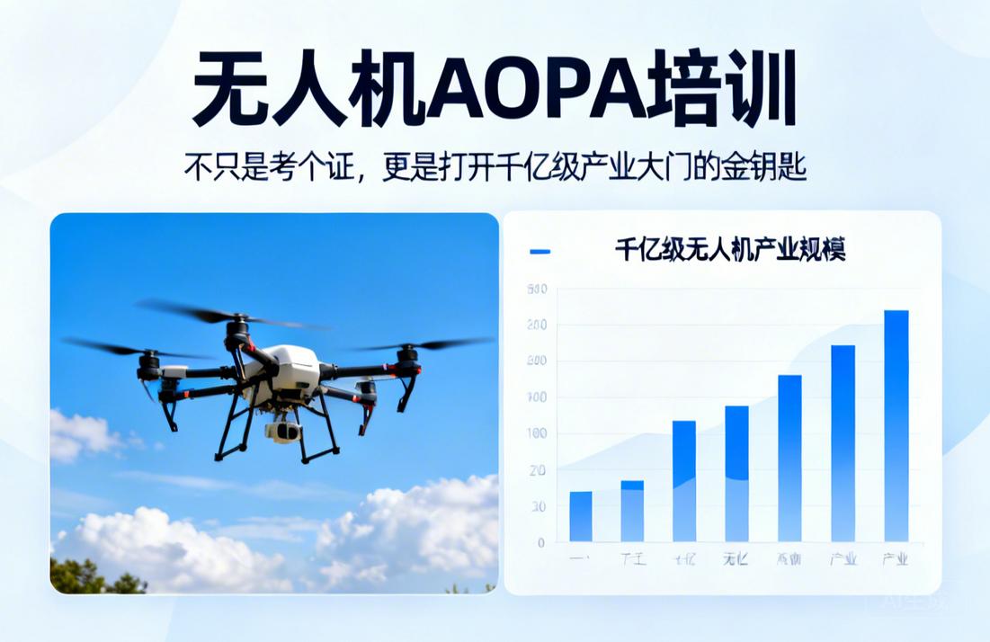 无人机AOPA培训|不只是考个证，更是打开千亿级产业大门的金钥匙
