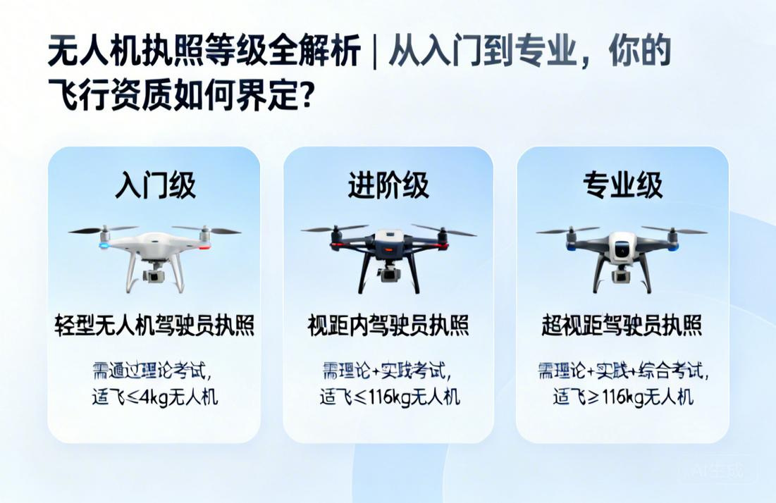 无人机执照等级全解析|从入门到专业，你的飞行资质如何界定？