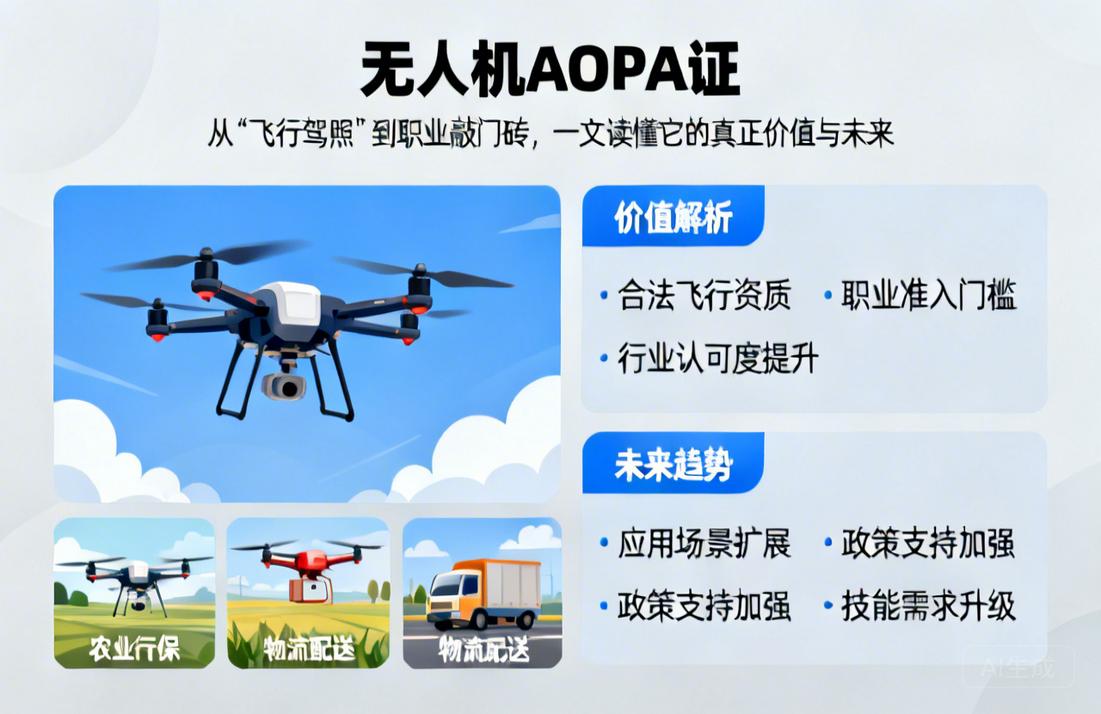 无人机AOPA证|从“飞行驾照”到职业敲门砖，一文读懂它的真正价值与未来