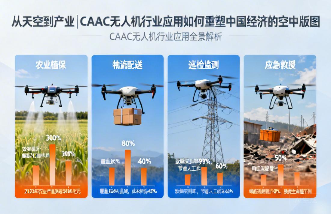 从天空到产业|CAAC无人机行业应用如何重塑中国经济的空中版图