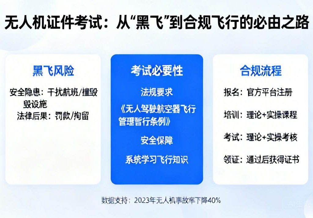 无人机证件考试|从“黑飞”到合规飞行的必由之路