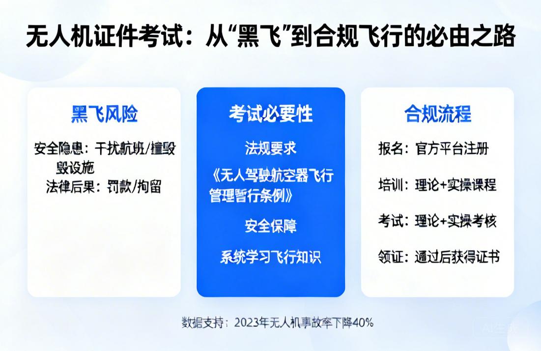 无人机证件考试|从“黑飞”到合规飞行的必由之路