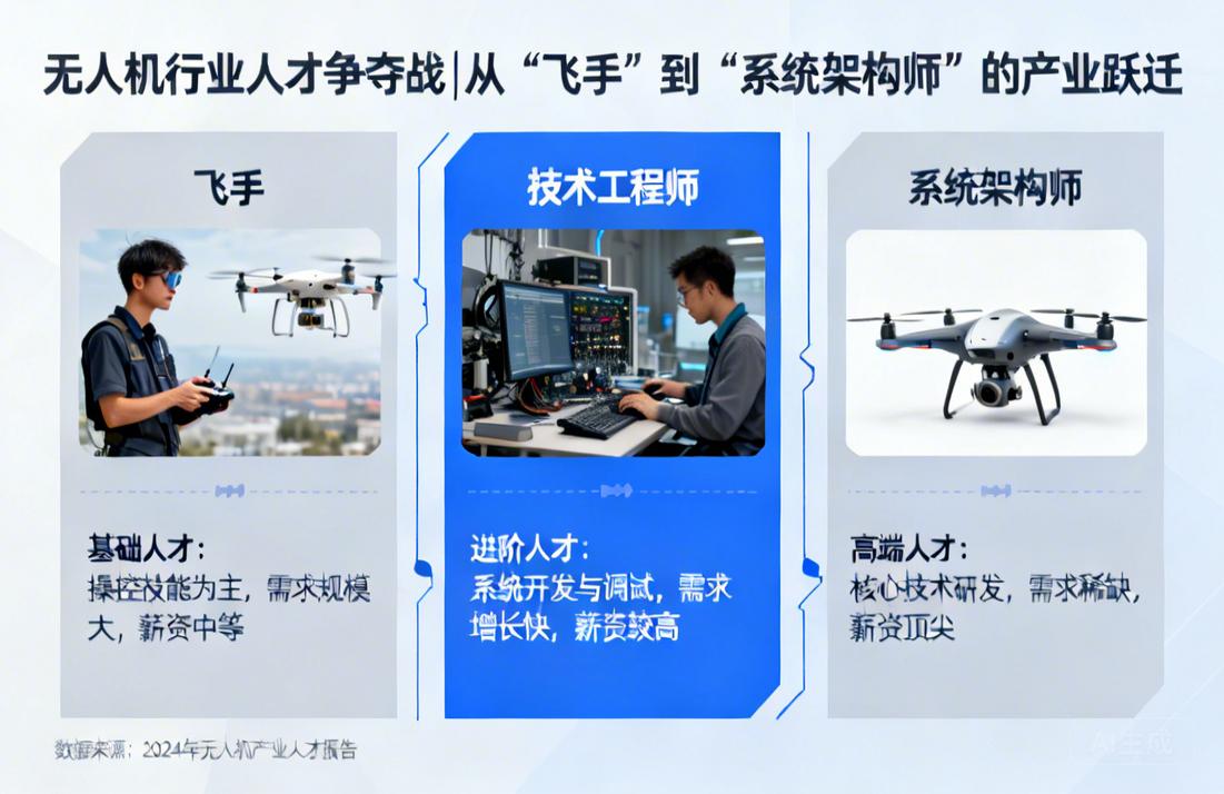 无人机行业人才争夺战|从“飞手”到“系统架构师”的产业跃迁