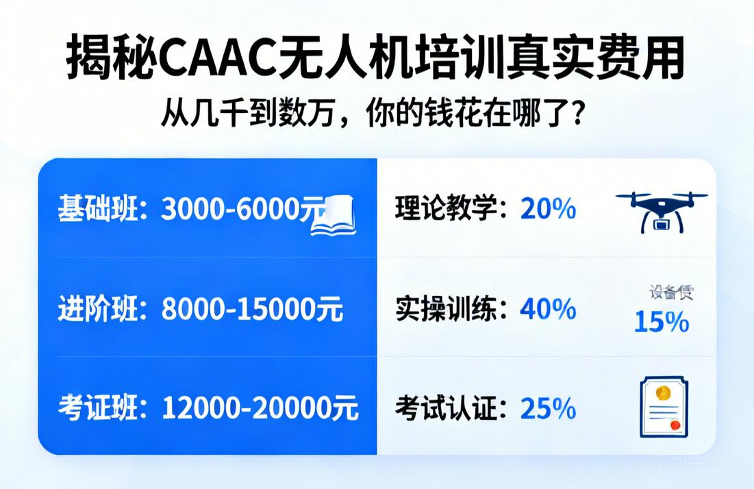 揭秘CAAC无人机培训真实费用|从几千到数万，你的钱花在哪了？