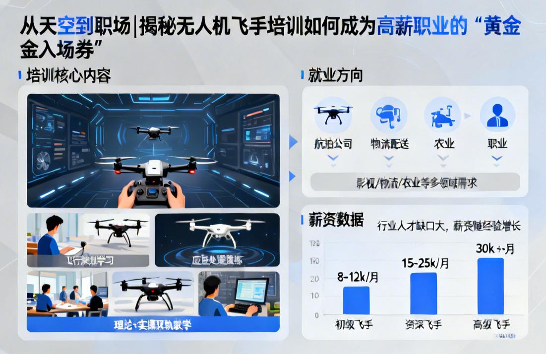从天空到职场|揭秘无人机飞手培训如何成为高薪职业的“黄金入场券”