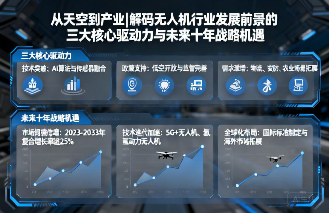 从天空到产业|解码无人机行业发展前景的三大核心驱动力与未来十年战略机遇