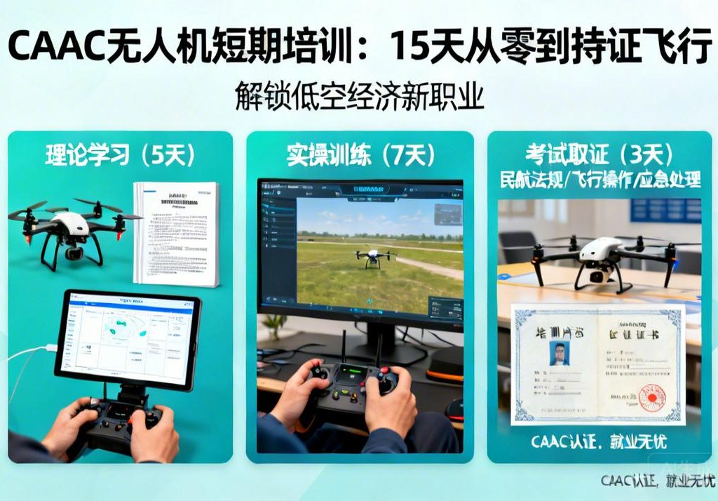 CAAC无人机短期培训|解锁低空经济新职业，15天如何实现从零到持证飞行？