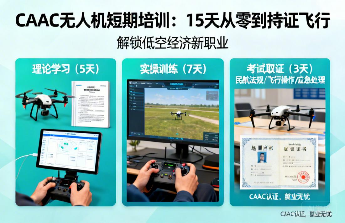 CAAC无人机短期培训|解锁低空经济新职业，15天如何实现从零到持证飞行？