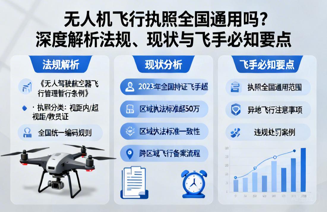 无人机飞行执照全国通用吗？深度解析法规、现状与飞手必知要点