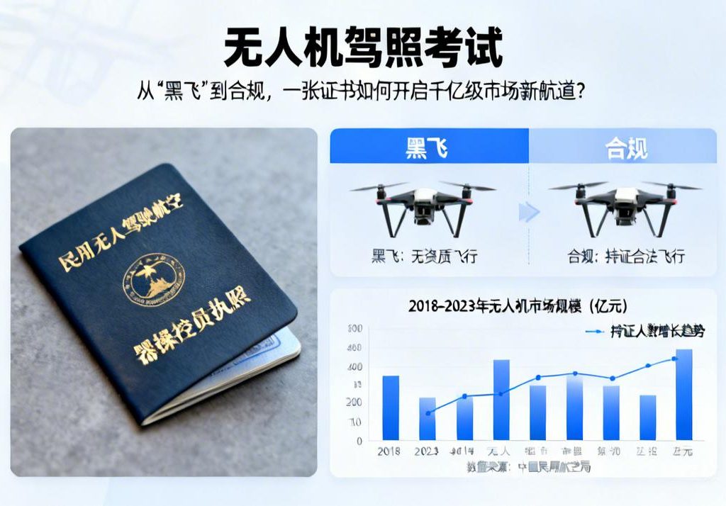 无人机驾照考试|从“黑飞”到合规，一张证书如何开启千亿级市场新航道？