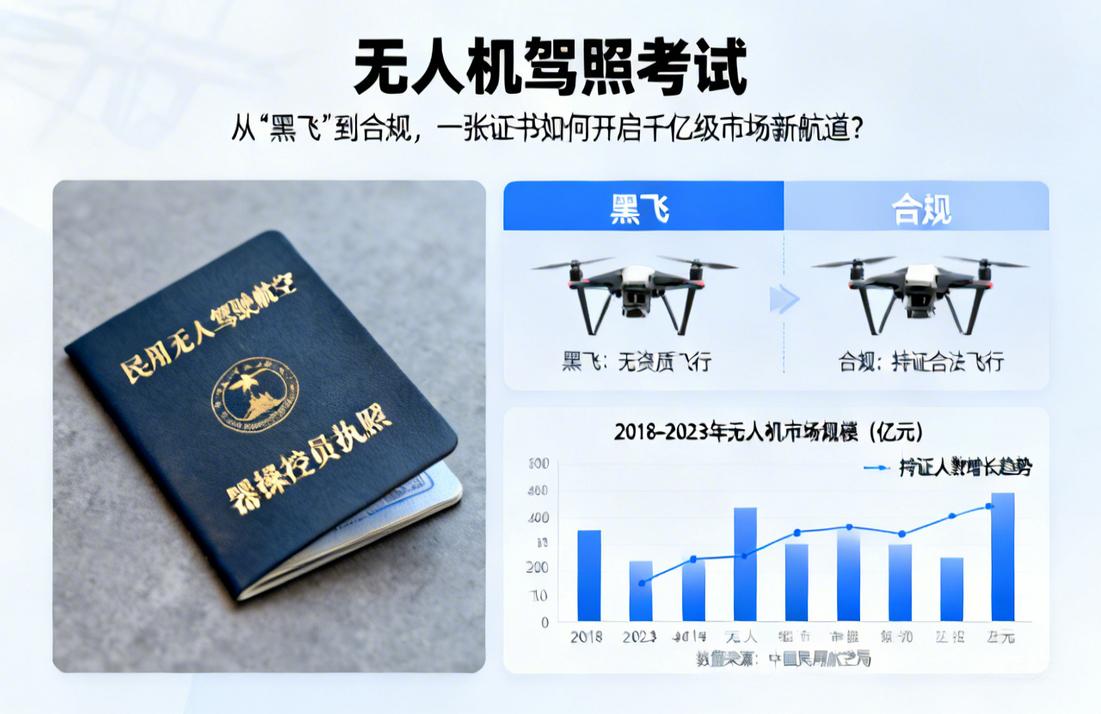 无人机驾照考试|从“黑飞”到合规，一张证书如何开启千亿级市场新航道？