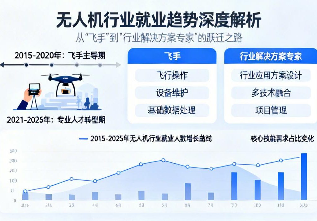 无人机行业就业趋势深度解析|从“飞手”到“行业解决方案专家”的跃迁之路