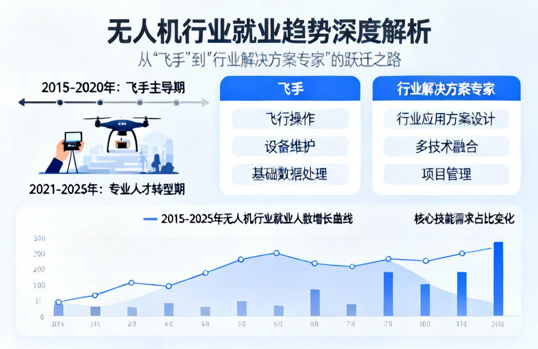 无人机行业就业趋势深度解析|从“飞手”到“行业解决方案专家”的跃迁之路