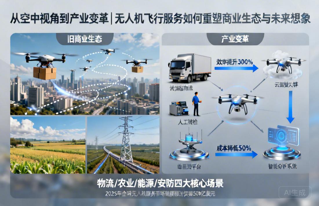 从空中视角到产业变革|无人机飞行服务如何重塑商业生态与未来想象