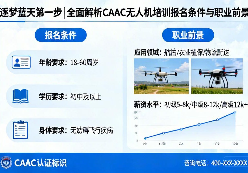 逐梦蓝天第一步|全面解析CAAC无人机培训报名条件与职业前景