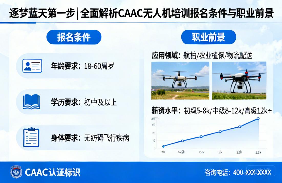逐梦蓝天第一步|全面解析CAAC无人机培训报名条件与职业前景