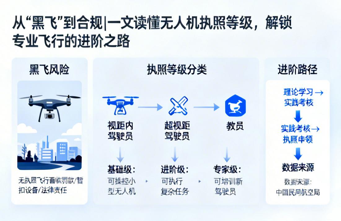 从“黑飞”到合规|一文读懂无人机执照等级，解锁专业飞行的进阶之路
