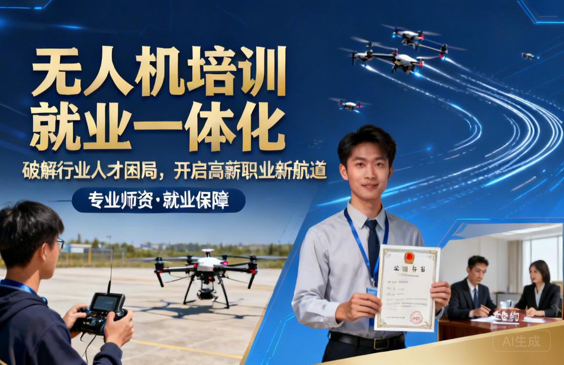无人机培训就业一体化|破解行业人才困局，开启高薪职业新航道