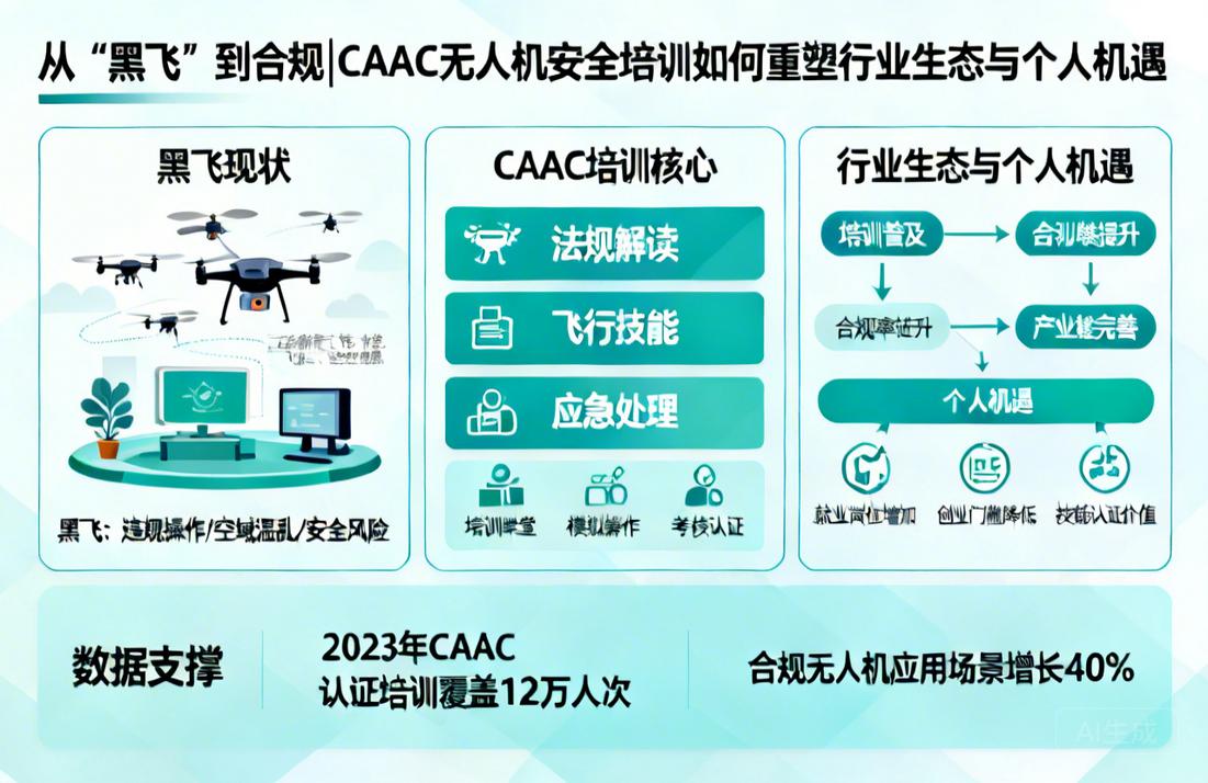 从“黑飞”到合规|CAAC无人机安全培训如何重塑行业生态与个人机遇