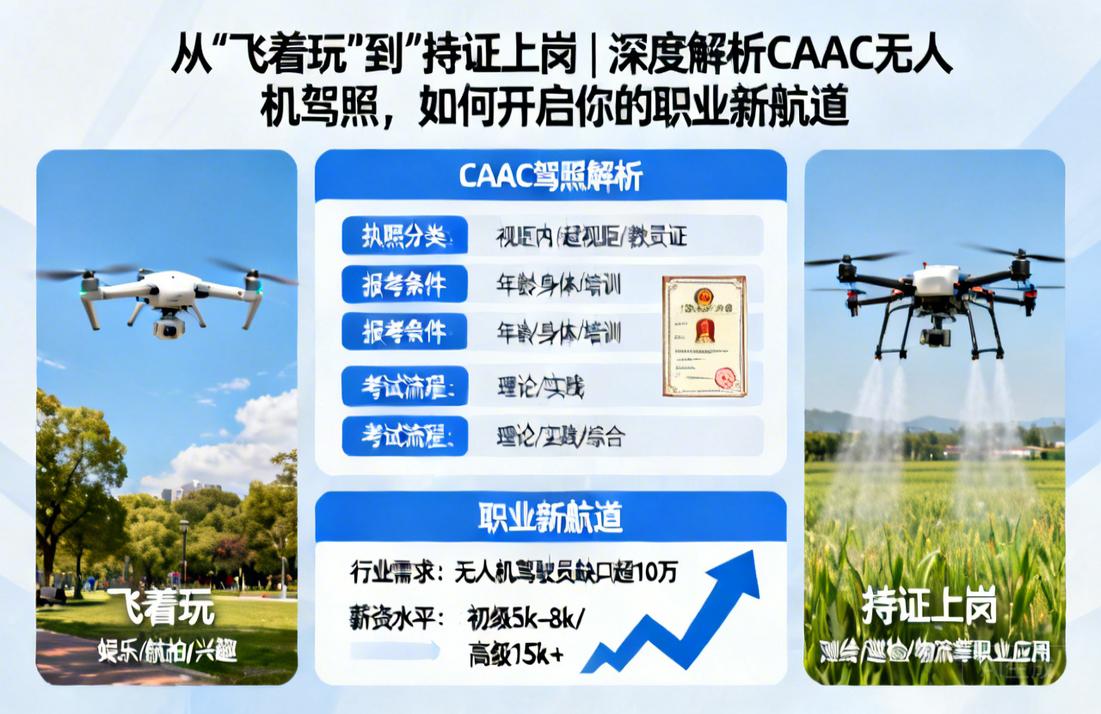 从“飞着玩”到“持证上岗”|深度解析CAAC无人机驾照，如何开启你的职业新航道