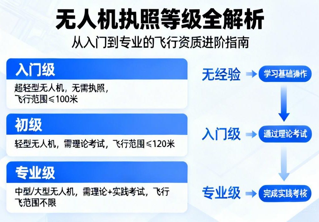 无人机执照等级全解析|从入门到专业，你的飞行资质如何进阶？
