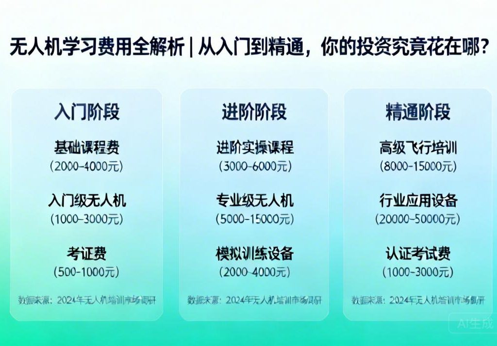 无人机学习费用全解析|从入门到精通，你的投资究竟花在哪？